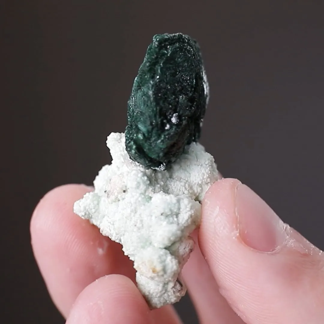 Malachite on CUPRIAN Smithsonite - image 2
