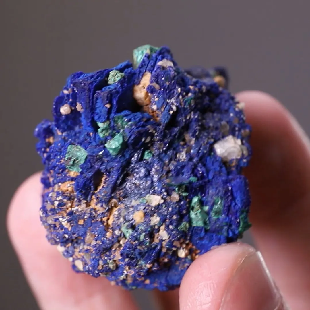 Malachite on Cuprite on Azurite - image 2