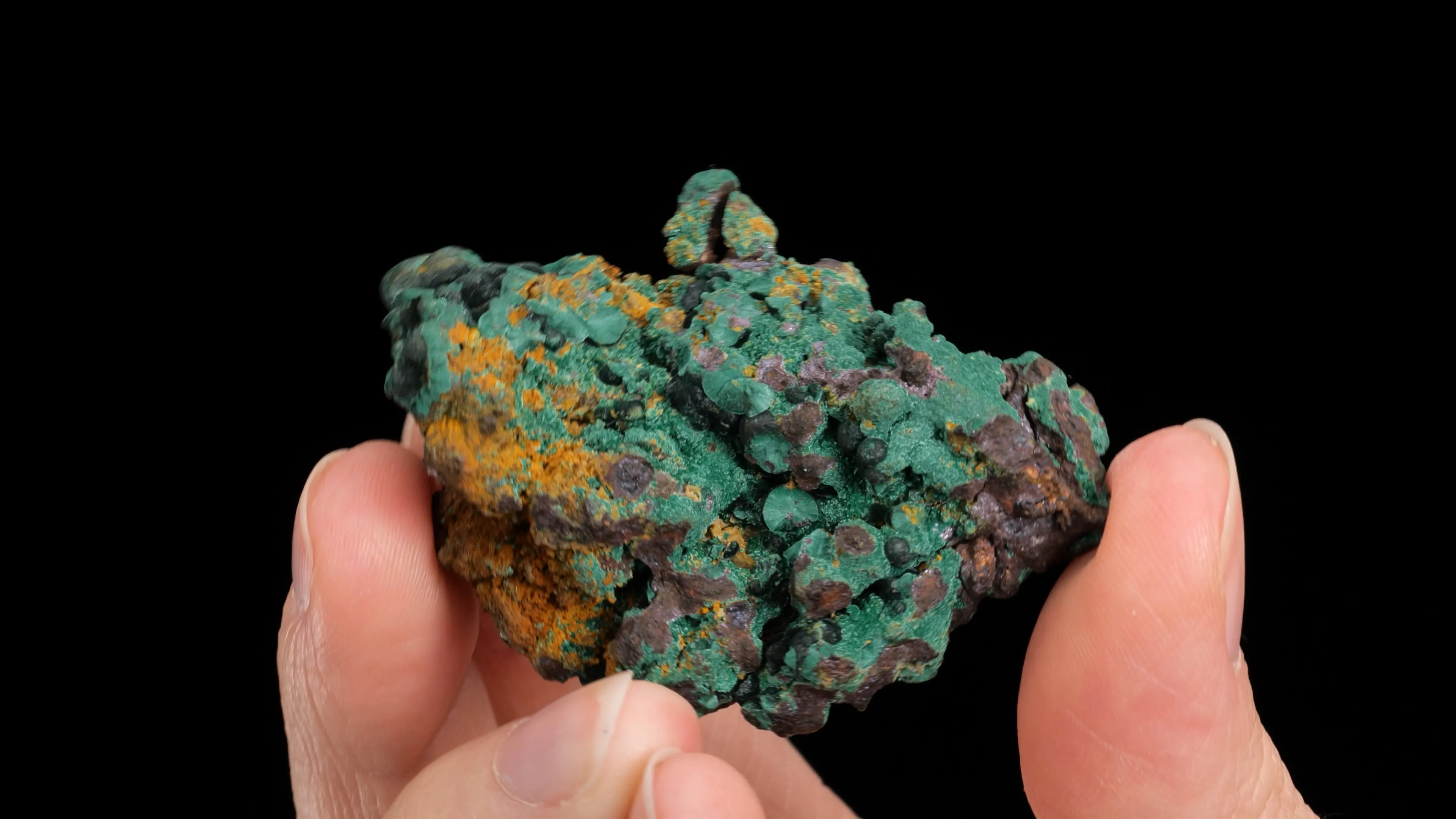 Malachite on Cuprite with NATIVE Copper - image 2