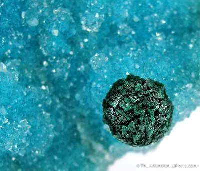 Malachite on Quartz Included By Chrysocolla - image 5