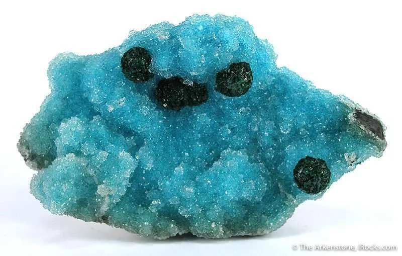 Malachite on Quartz Included By Chrysocolla image