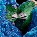 Malachite on Shattuckite with Quartz - image 2
