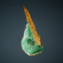 Malachite on Wulfenite - image 2
