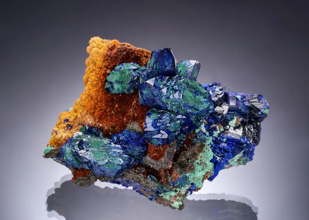 Malachite partial ps. after Azurite image