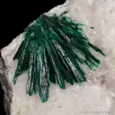 Malachite (primary) on Calcite - image 1