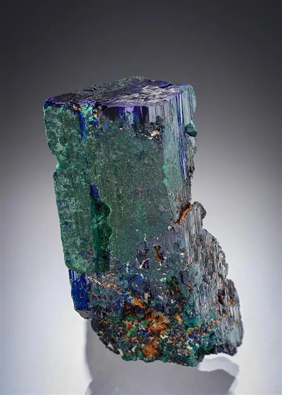 Malachite ps. after Azurite on Azurite image