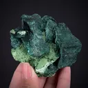 Malachite ps. after Azurite on Mottramite - image 1