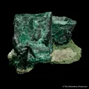 Malachite ps. after Azurite on Mottramite - image 4