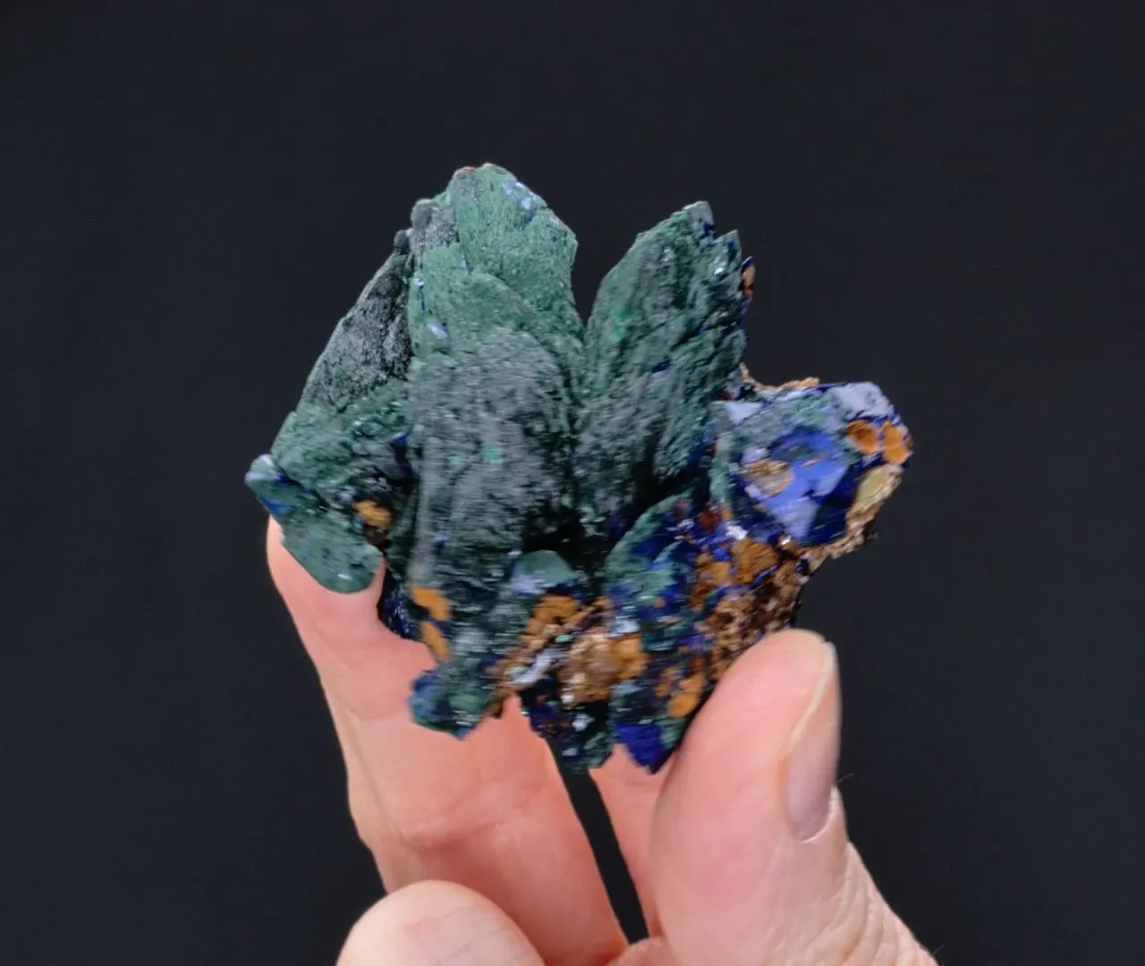 Malachite ps. after Azurite with Azurite - image 2