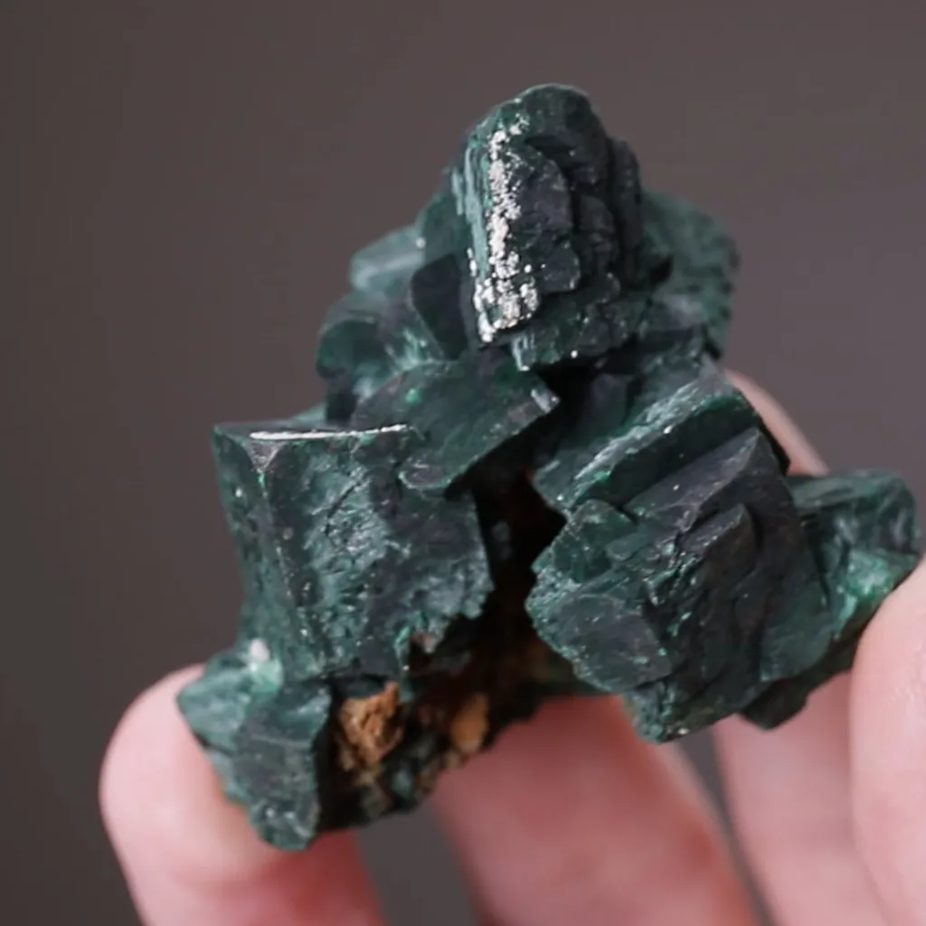 Malachite ps. after Azurite with Azurite and Cerussite - image 3