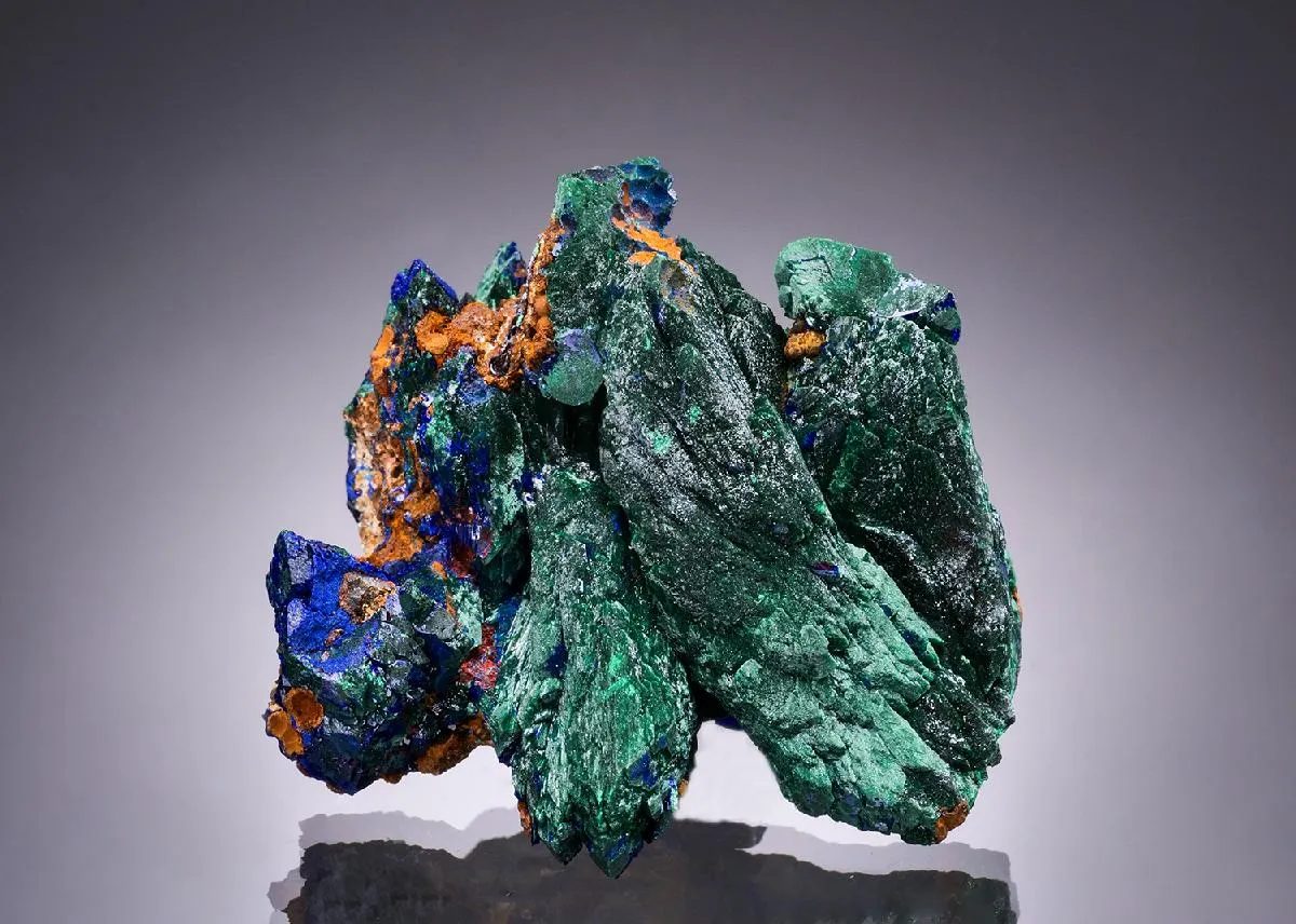 Malachite ps. after Azurite with Azurite - image 1