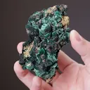 Malachite ps. after Azurite with Azurite with Duftite - image 2