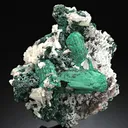 Malachite ps. after Azurite with Cerussite - image 1