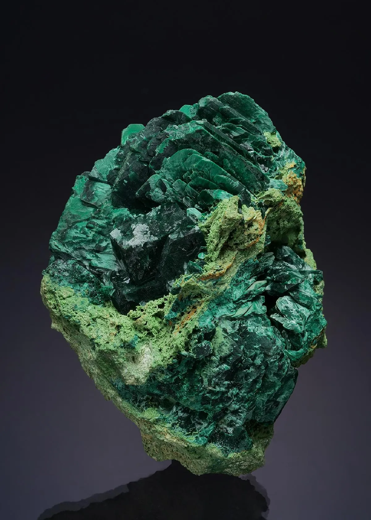 Malachite ps. after Azurite with Duftite - image 1