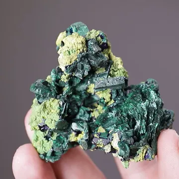Malachite ps. after Azurite with Gartrellite