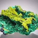 MALACHITE ps. after AZURITE with GARTRELLITE with AZURITE - image 1
