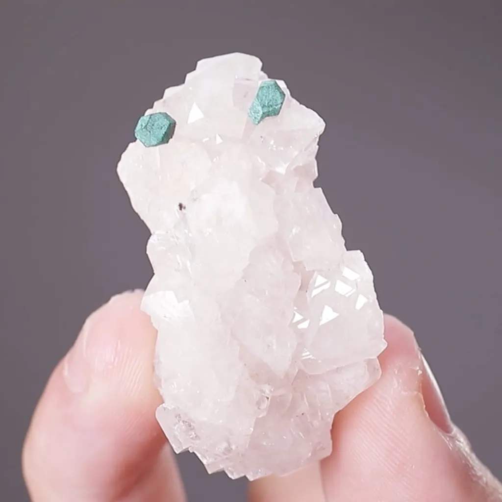 Malachite ps. after Cuprite on Calcite - image 2