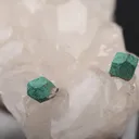 Malachite ps. after Cuprite on Calcite - image 1