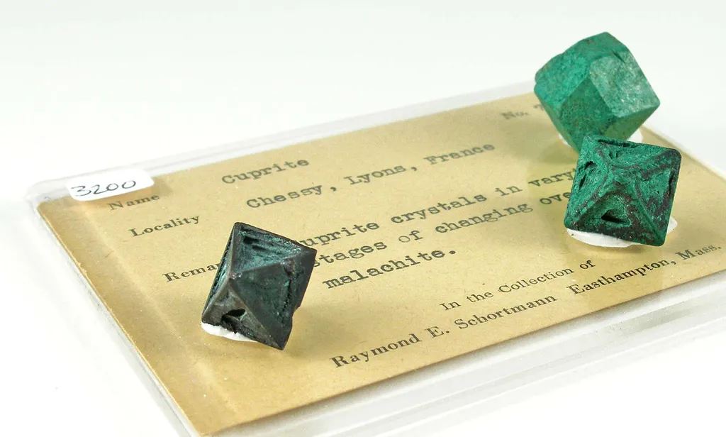 Malachite Ps. After Cuprite (Set Of 3 Distinct Crystal Habits) image