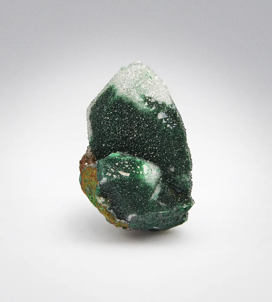 Malachite ps. Azurite, Calcite, Quartz