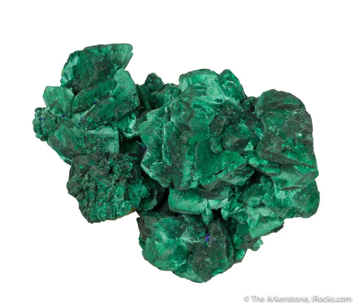 Malachite ps. Azurite, on Bayldonite ps. Mimetite - image 2