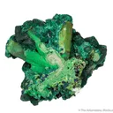 Malachite ps. Azurite, on Bayldonite ps. Mimetite - image 1