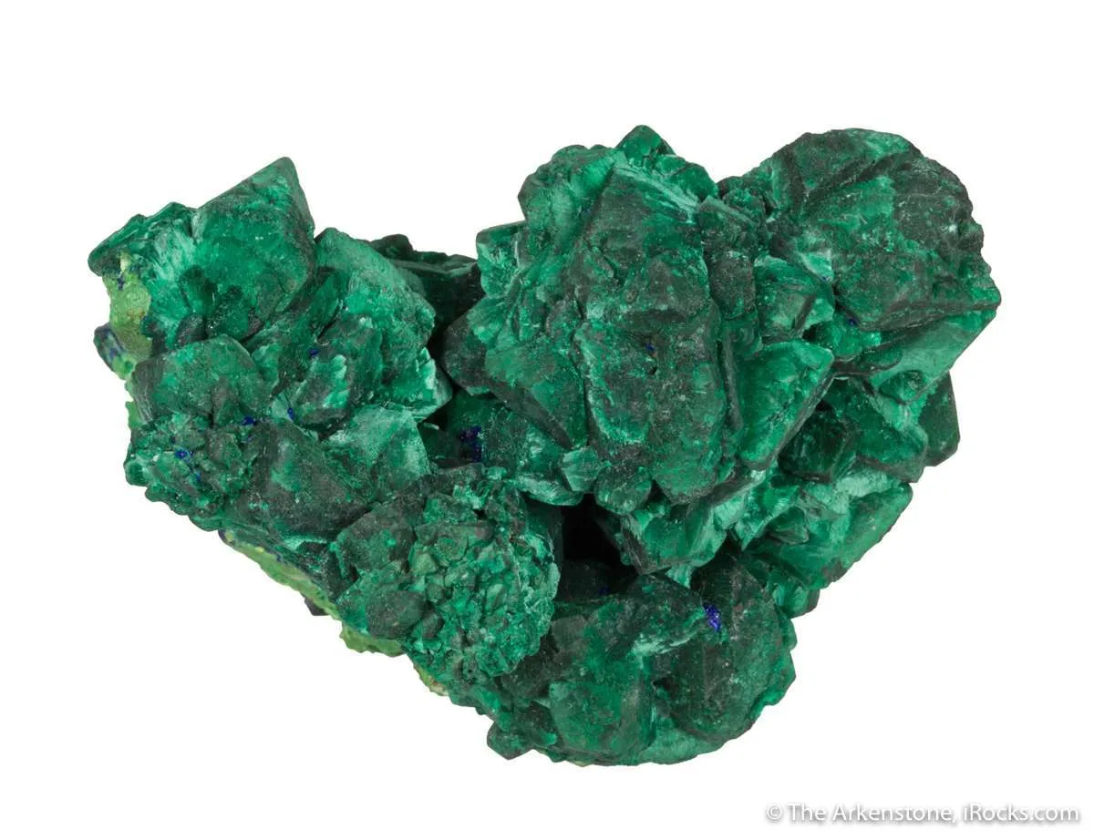 Malachite ps. Azurite, on Bayldonite ps. Mimetite - image 3