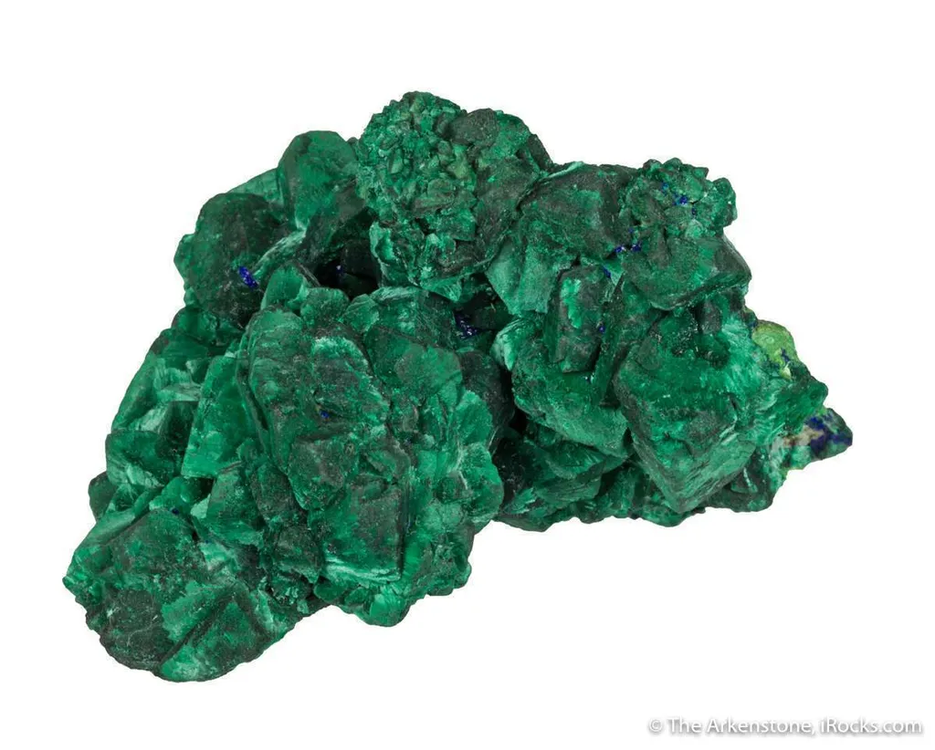 Malachite ps. Azurite, on Bayldonite ps. Mimetite - image 4