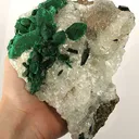 Malachite Ps. Azurite on Calcite - image 3