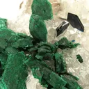 Malachite Ps. Azurite on Calcite - image 4