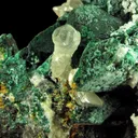 Malachite ps. Azurite on Dolomite (fl) with Cerussite - image 4