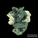 Malachite ps. Azurite on Dolomite (fl) with Cerussite - image 2