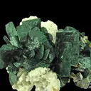 Malachite ps. Azurite on Dolomite (fl) with Cerussite - image 6