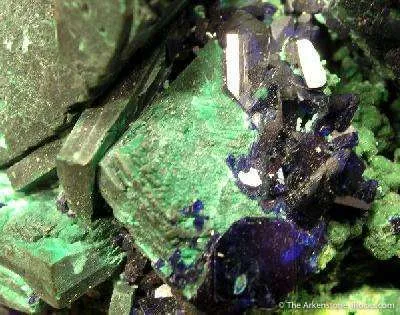 Malachite Ps. Azurite, With Azurite - image 2
