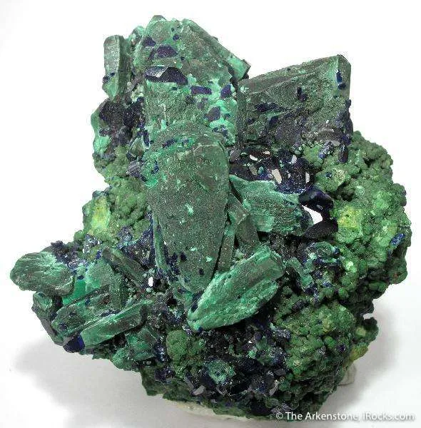 Malachite Ps. Azurite, With Azurite image