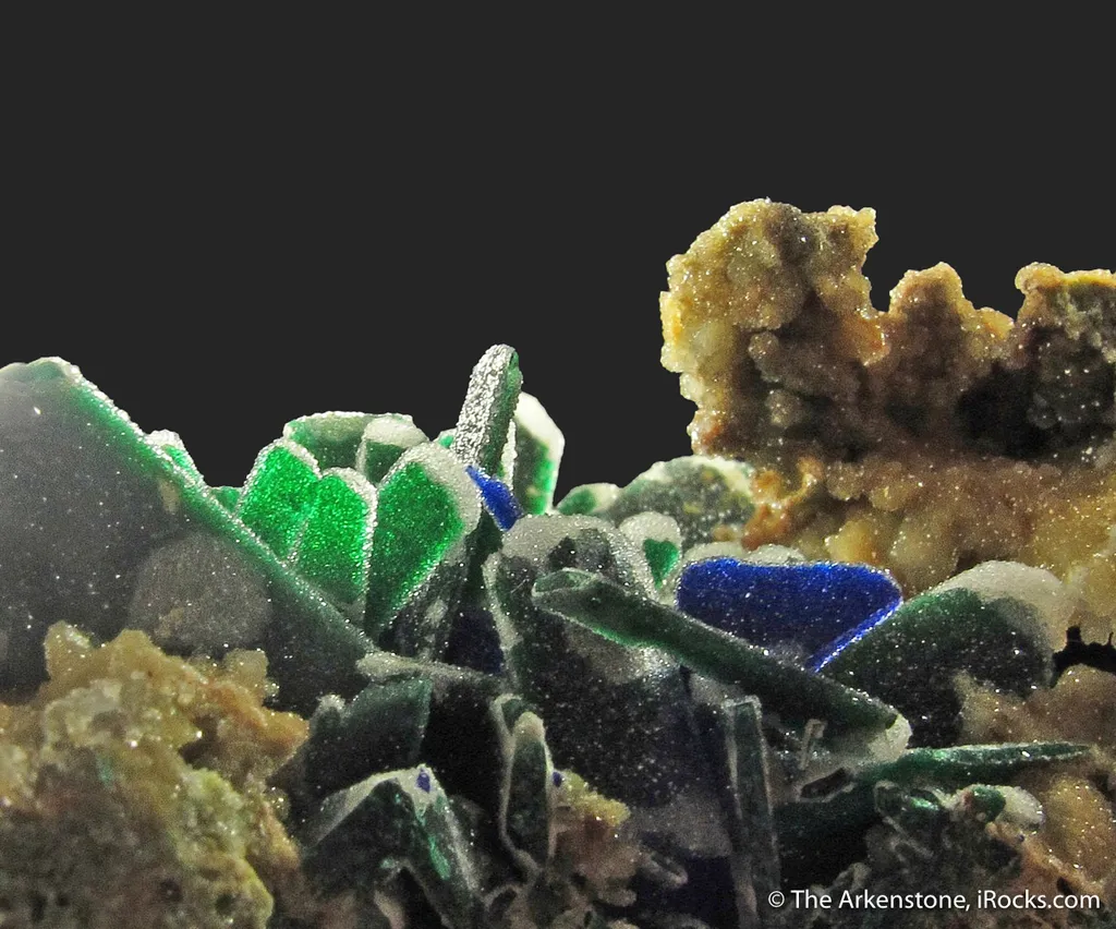 Malachite ps. Azurite with Quartz caps - image 4
