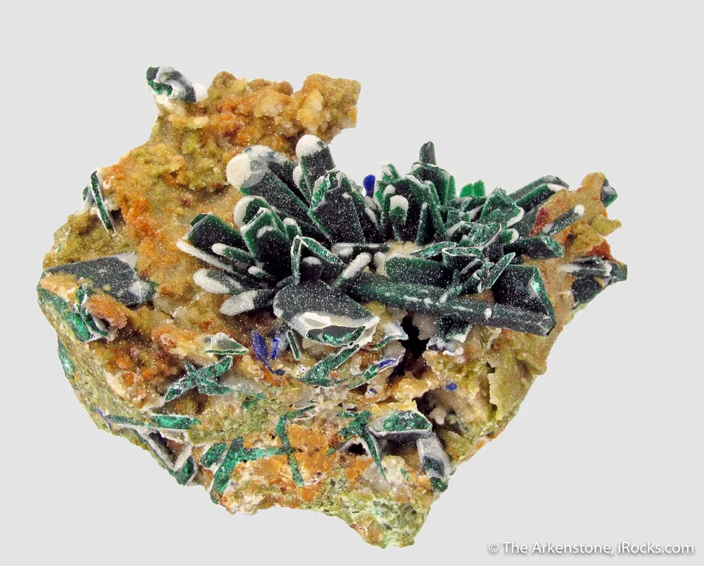 Malachite ps. Azurite with Quartz caps - image 6