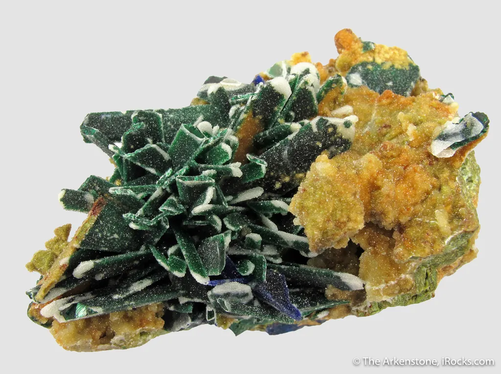 Malachite ps. Azurite with Quartz caps - image 3