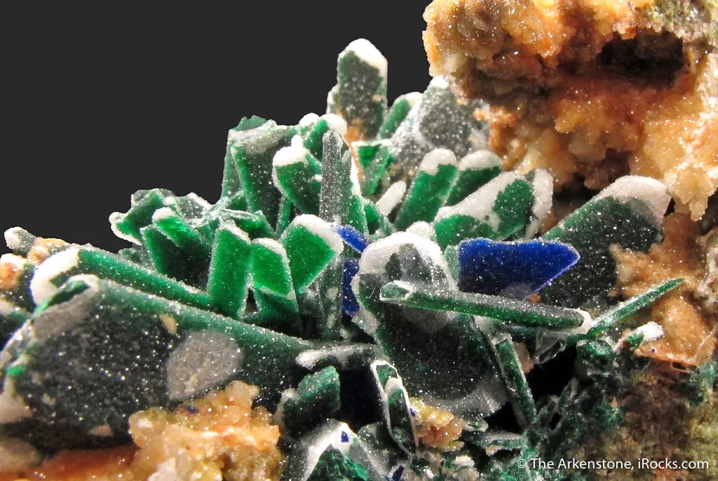 Malachite ps. Azurite with Quartz caps image