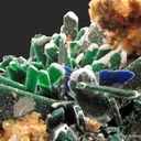 Malachite ps. Azurite with Quartz caps - image 1