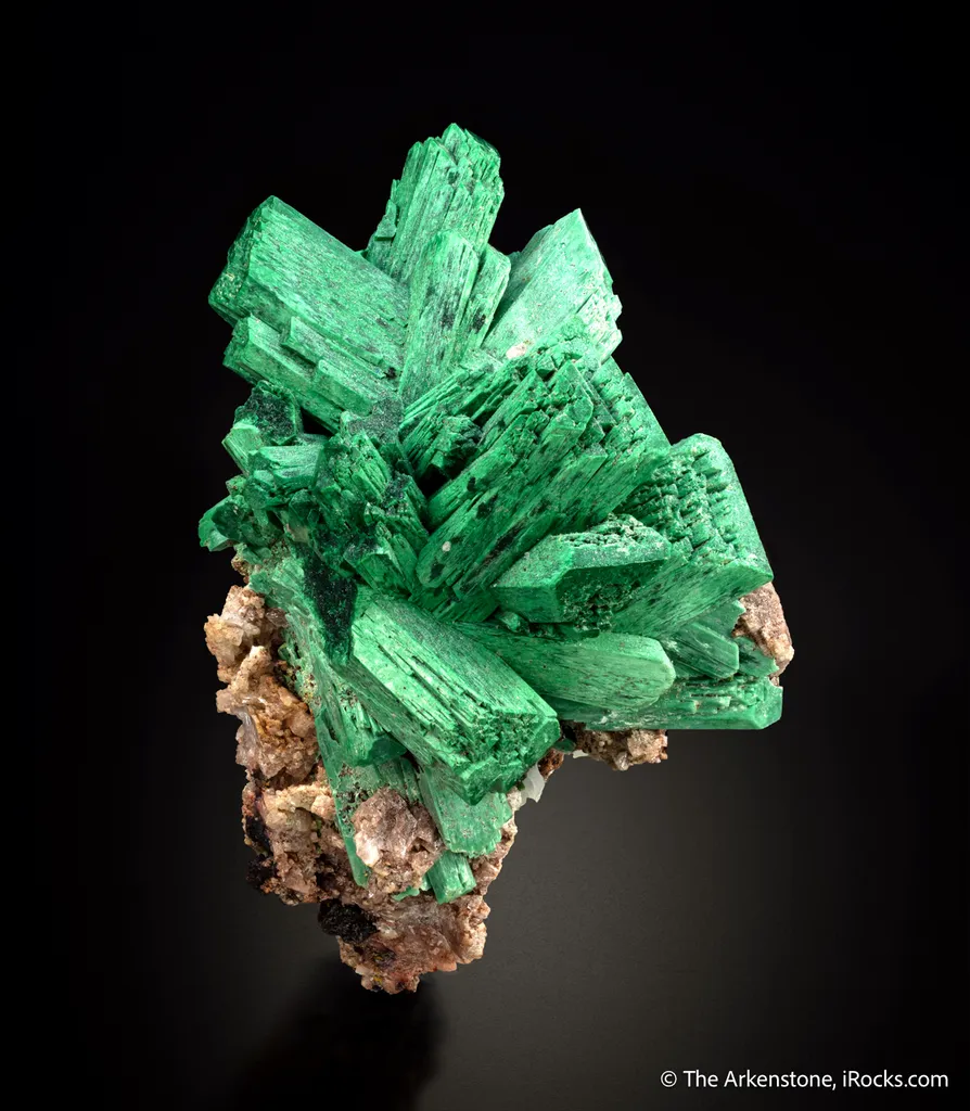 Malachite ps. Baryte (cover piece) image