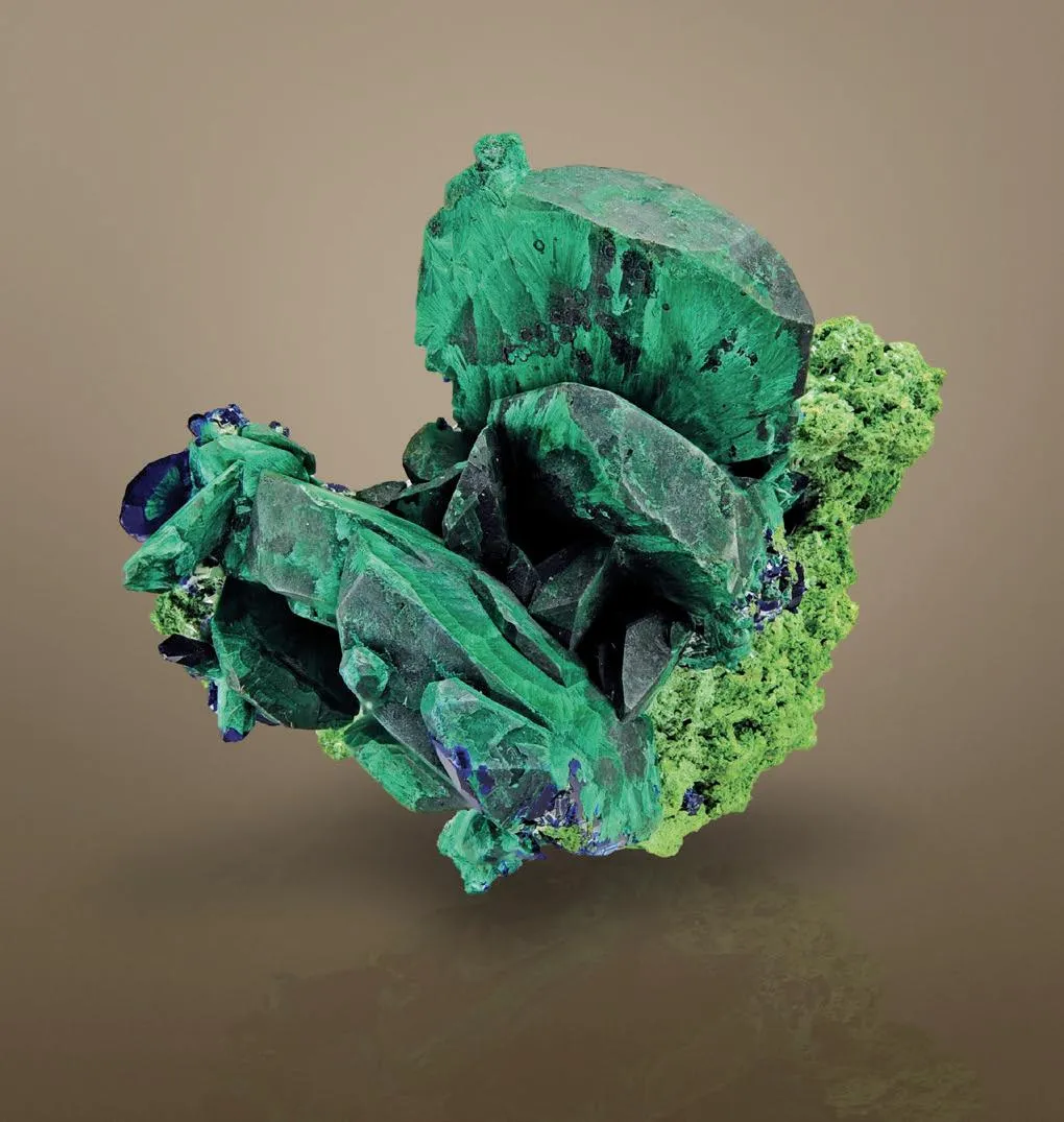 Malachite pseudomorph after Azurite - image 1