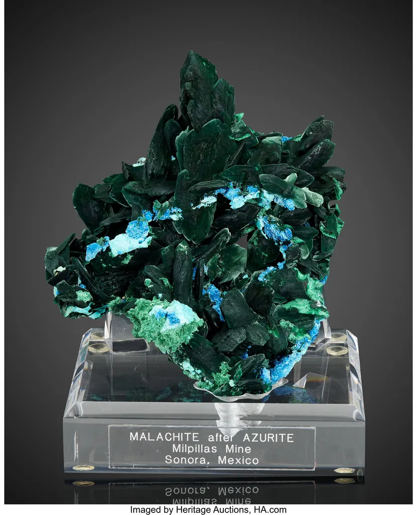 Malachite pseudomorph after Azurite image
