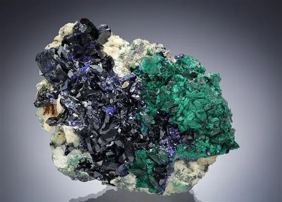 Malachite Pseudomorph After Azurite with Azurite image