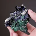 Malachite Pseudomorph After Azurite with Azurite - image 2