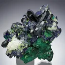 Malachite Pseudomorph After Azurite with Azurite - image 1