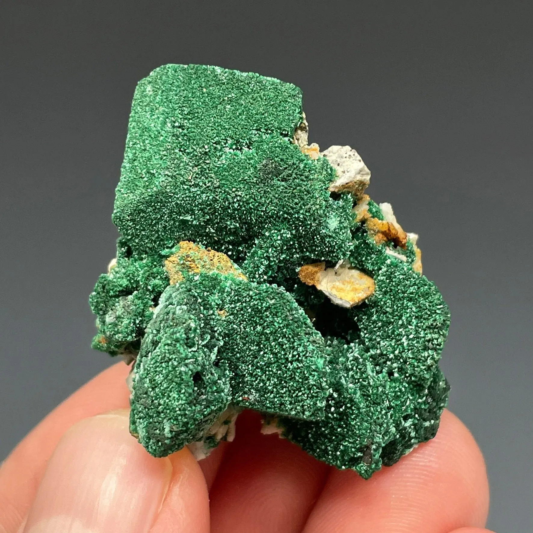 Malachite Pseudomorph after Azurite with Brochantite or Antlerite? - image 1