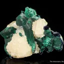 Malachite Pseudomorph after Azurite, with Calcite - image 3