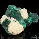 Malachite Pseudomorph after Azurite, with Calcite - image 1