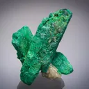 Malachite Pseudomorph After Azurite with Cerussite - image 1